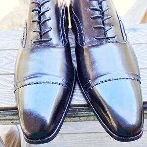 Calzoleria Harris 9-M Black Italian Oxford Dress Shoes